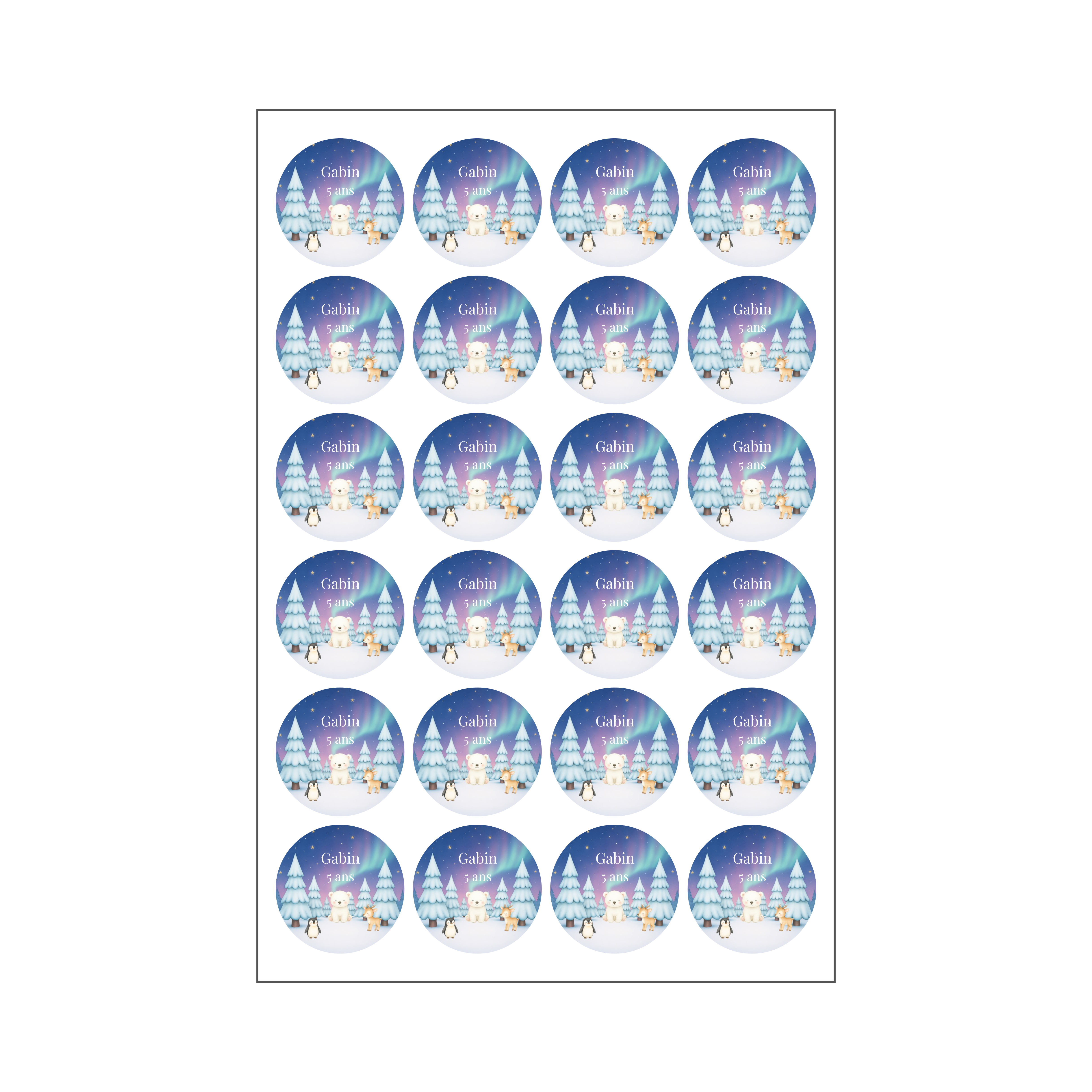 Sticker rond - Lot de 24